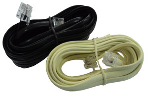 TELEPHONE CORD 5 YARDS BLACK & IVORY